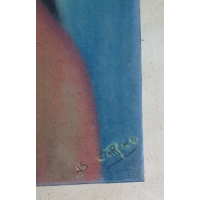 Indonesische school, Mooie vrouw, in paspartout, achter glas